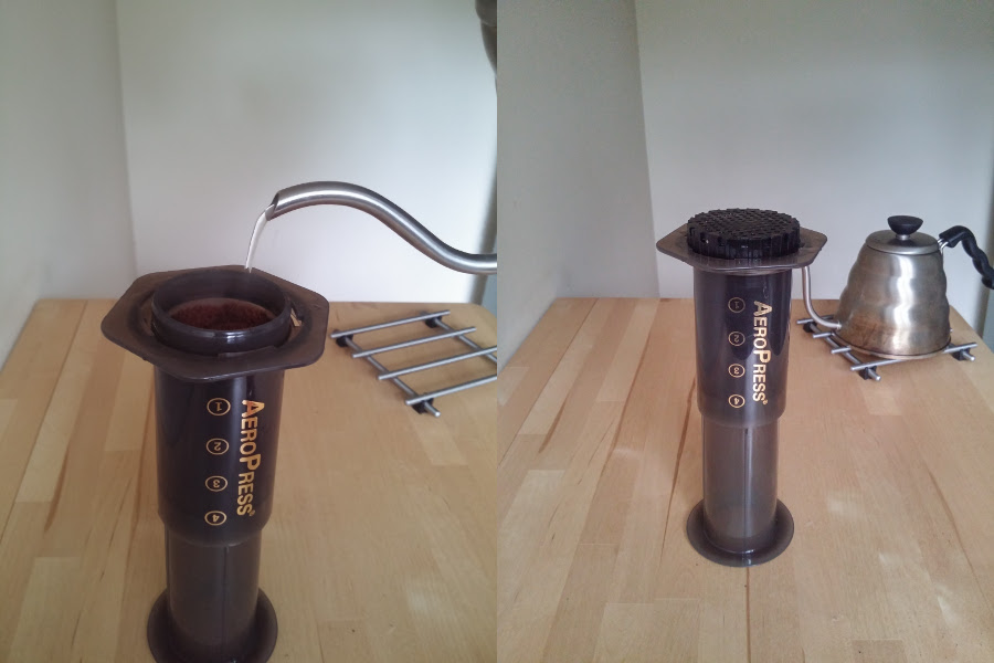 Inverted-Concentrate AeroPress brew